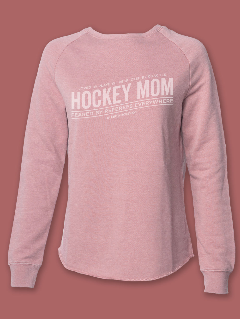 Hockey Mom Feared Fleece Dusty Rose