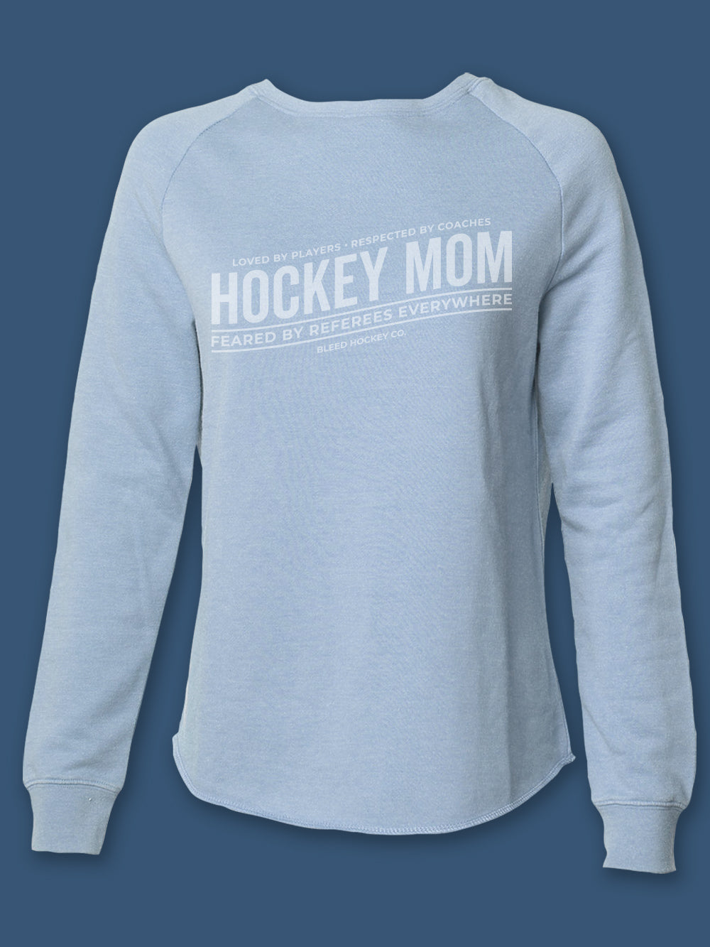 Hockey Mom Feared Fleece Misty Blue